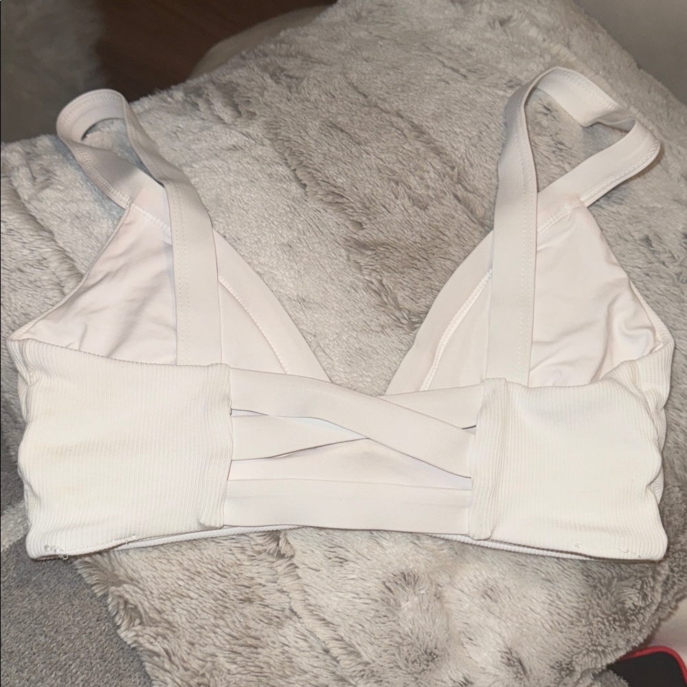 White Ribbed Swimsuit - Picture 2 of 3